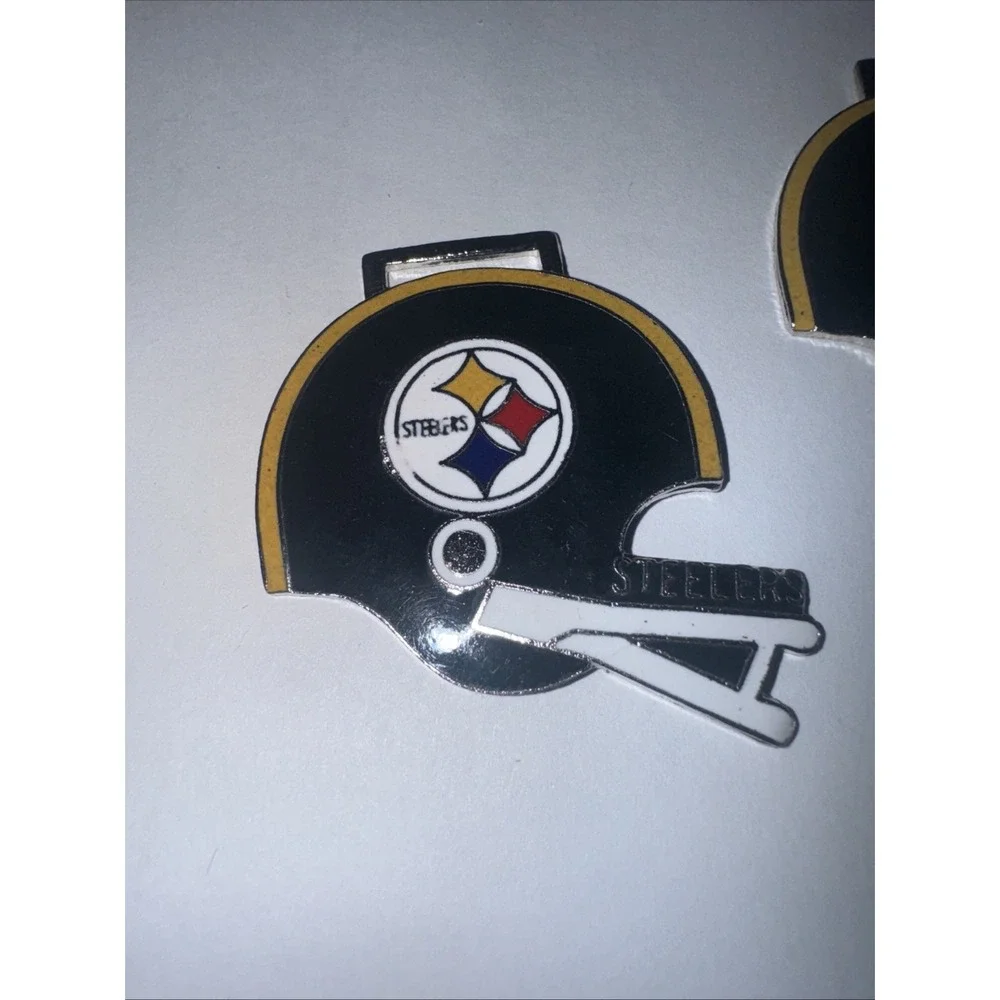 Two Pcs. Pittsburg steelers Watch Fob key chain Ring Cool Charm Football Helmet